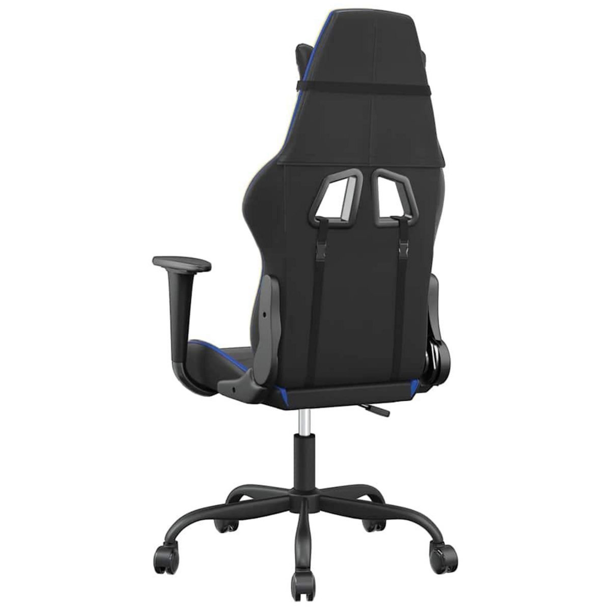 VIDAXL Chaise de jeu Noir et bleu Similicuir