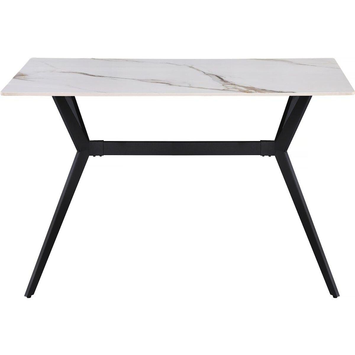 Habitat et Jardin Table à manger en céramique  Boreal  - 4 à 6 personnes - 160 cm - Blanc