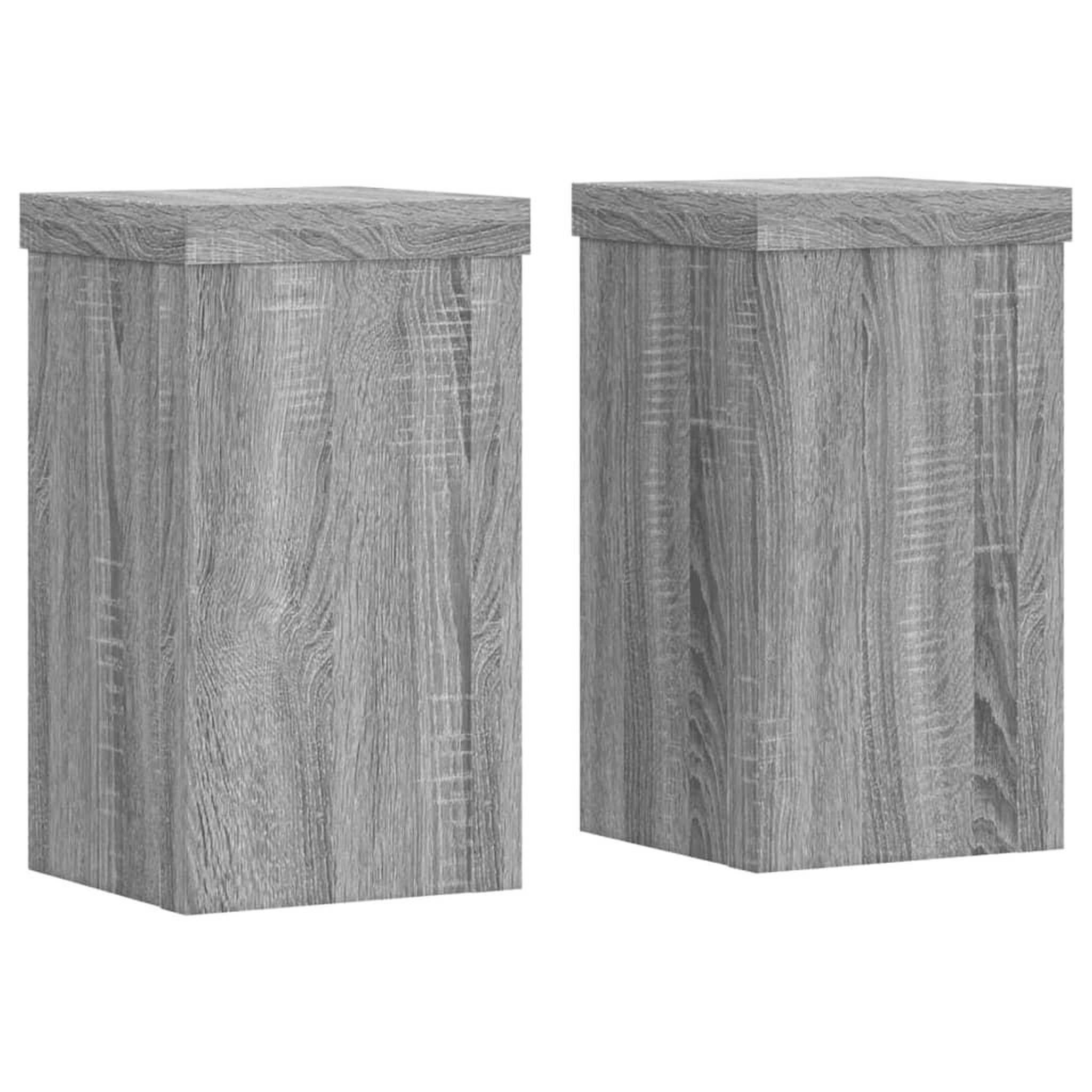Voir la diapositive 2 : VIDAXL Supports pour plantes 2 pcs sonoma gris bois d'ingenierie