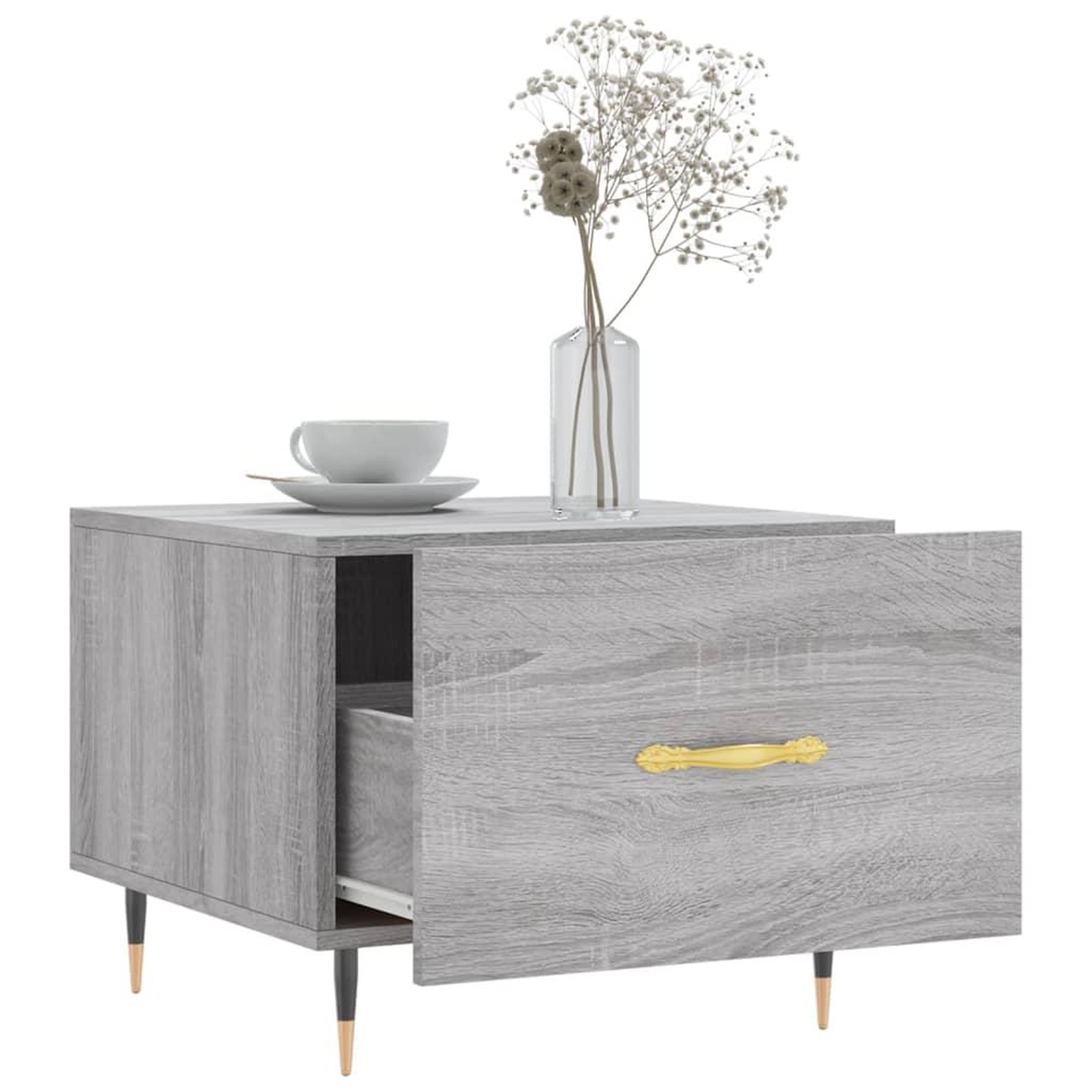 Voir la diapositive 4 : VIDAXL Table basse Sonoma gris 50x50x40 cm Bois d'ingenierie