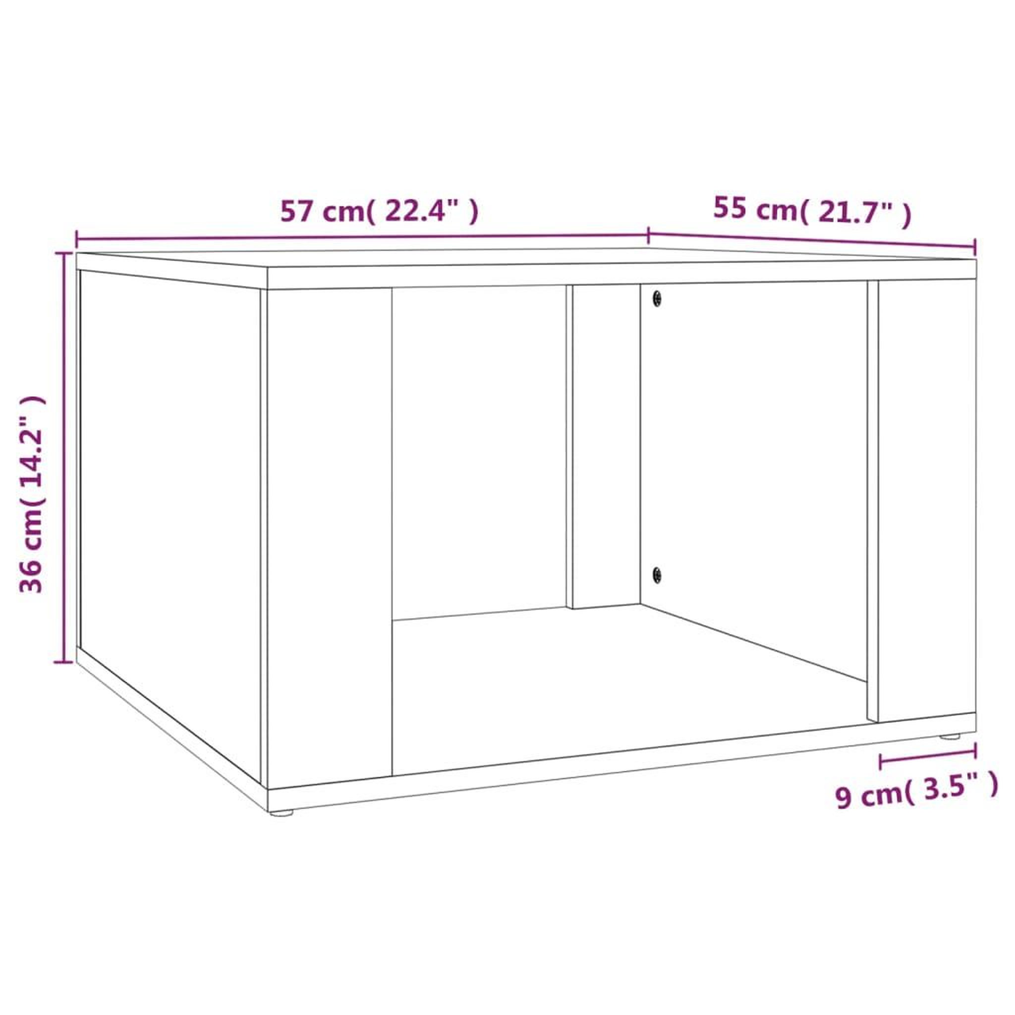 Voir la diapositive 6 : VIDAXL Table de chevet Blanc brillant 57x55x36 cm Bois d'ingenierie