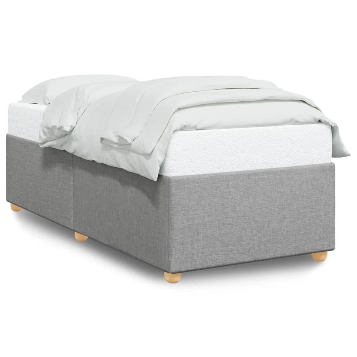 VIDAXL Cadre de lit sans matelas gris clair 90x200 cm tissu