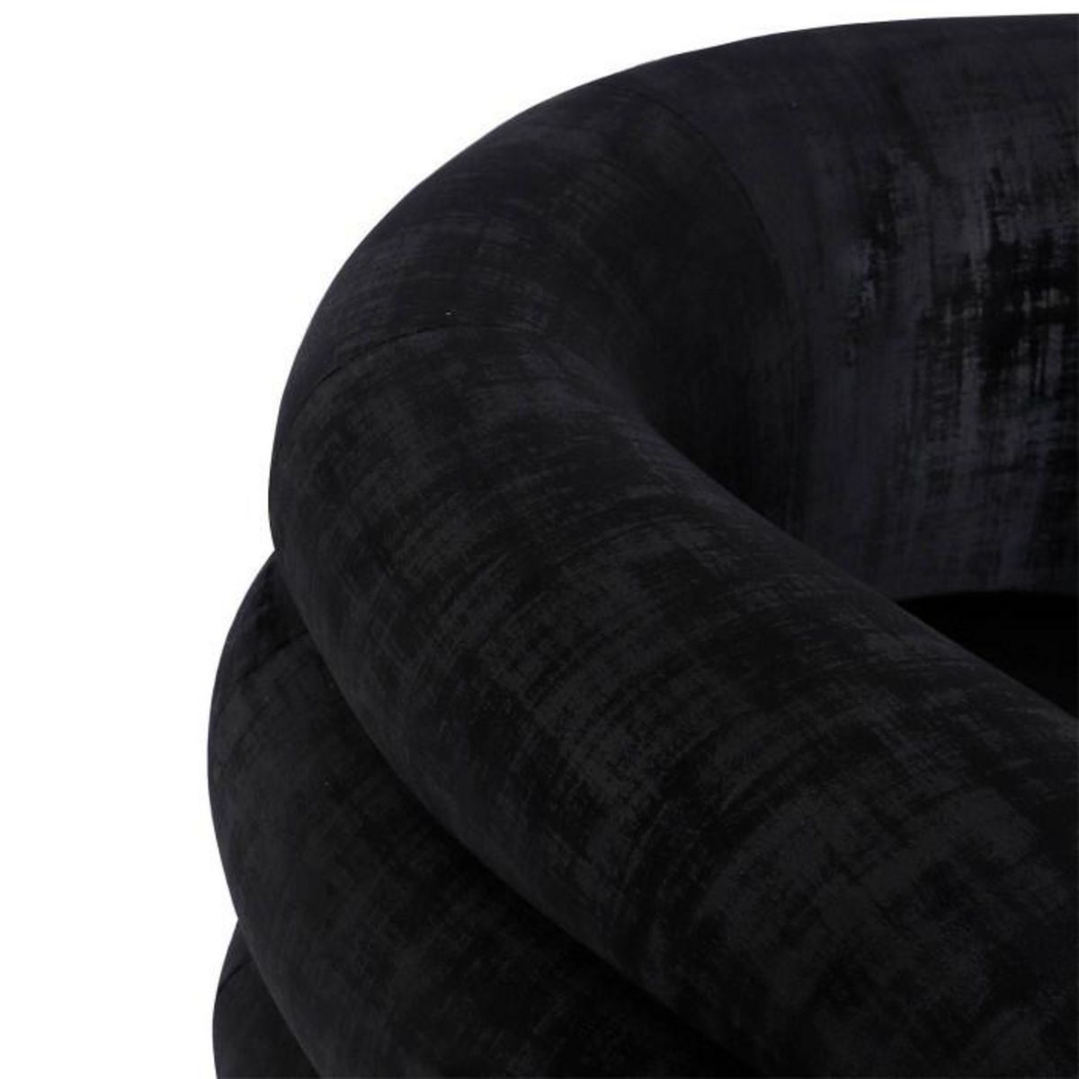 Paris Prix Fauteuil Design Bouclette  Elisa  95cm Noir