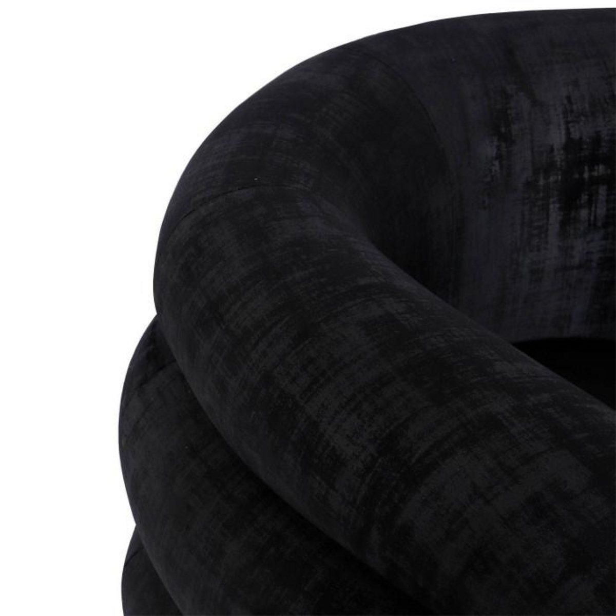 Paris Prix Fauteuil Design Bouclette  Elisa  95cm Noir