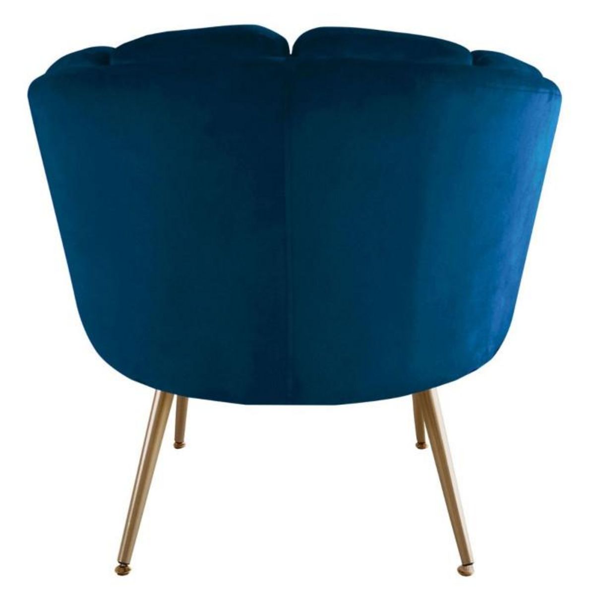 Paris Prix Fauteuil Arrondi en Velours  Dabren  80cm Bleu