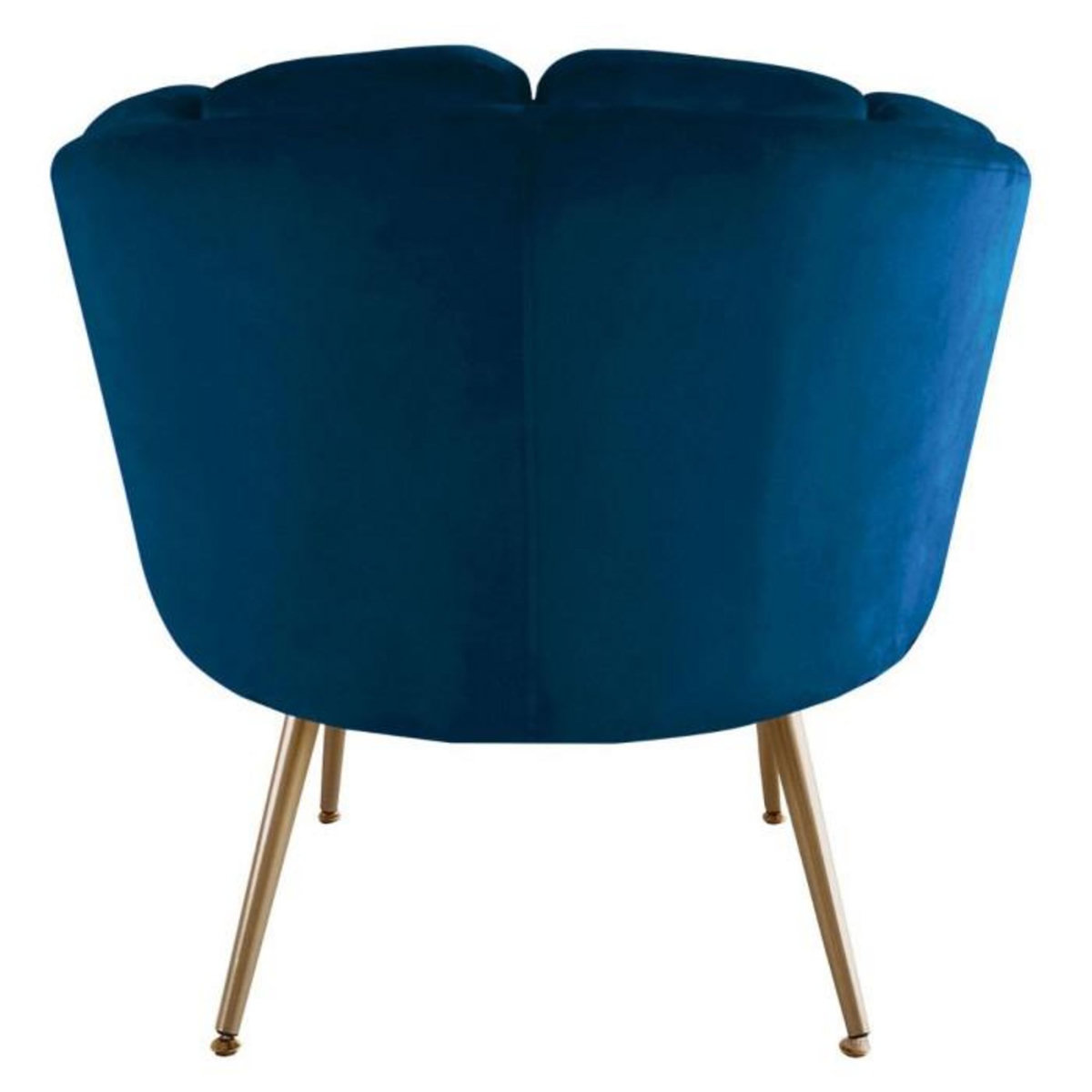 Paris Prix Fauteuil Arrondi en Velours  Dabren  80cm Bleu