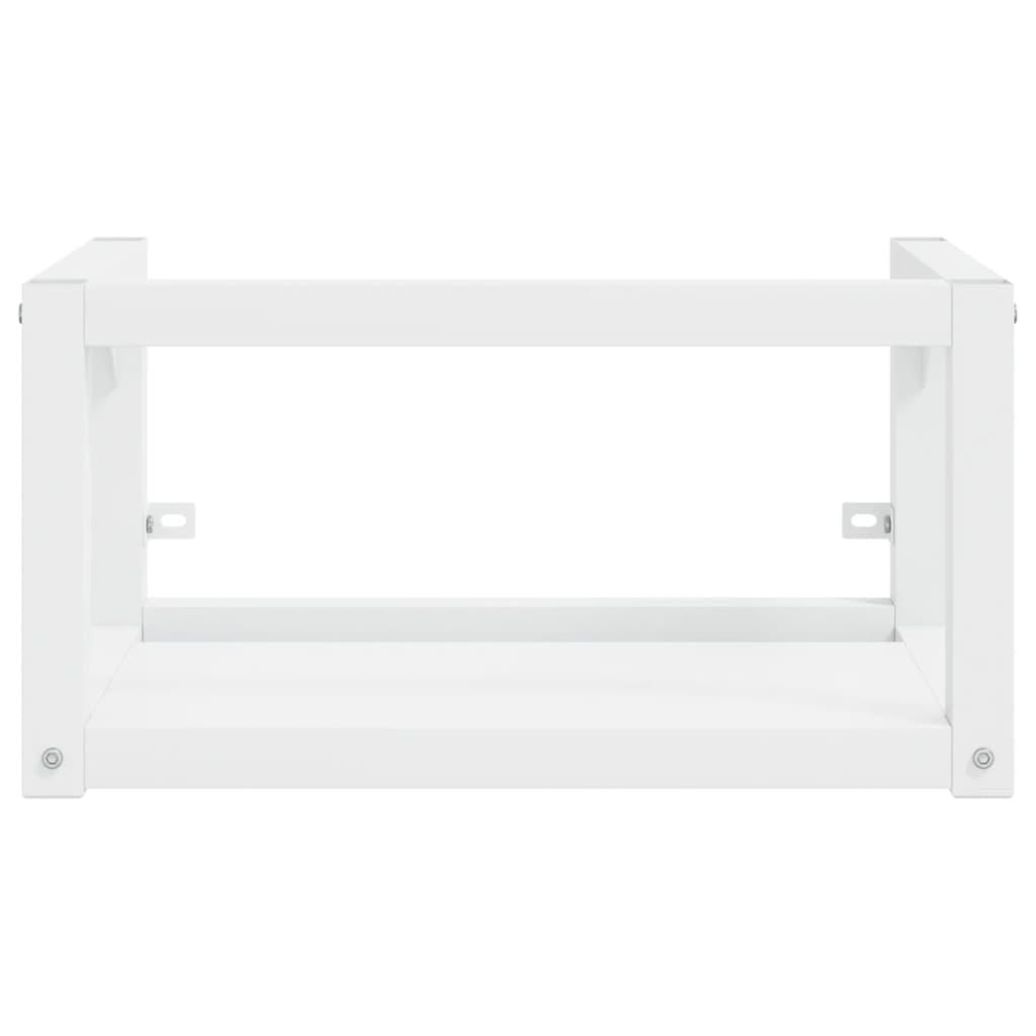 Voir la diapositive 3 : VIDAXL Cadre de lavabo de salle de bain mural Blanc 59x38x31 cm Fer