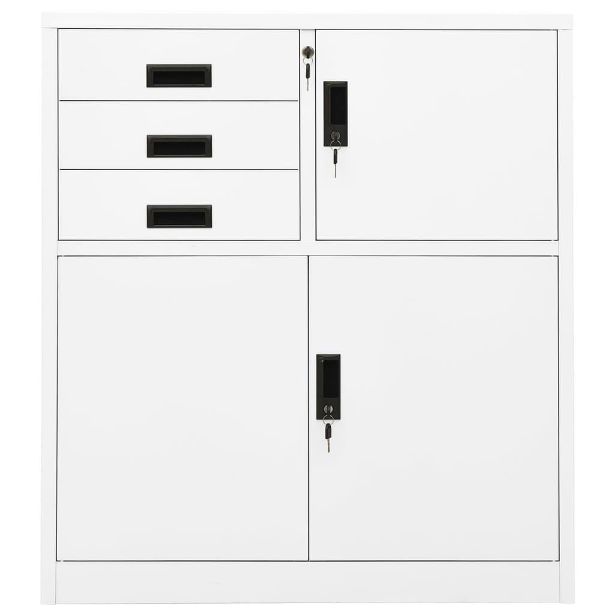 Voir la diapositive 2 : VIDAXL Armoire de bureau Blanc 90x40x102 cm Acier