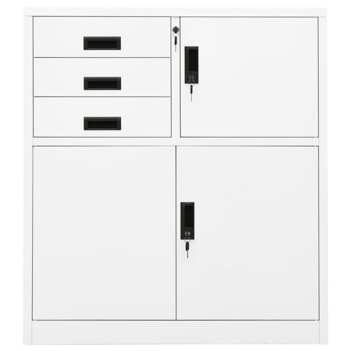 VIDAXL Armoire de bureau Blanc 90x40x102 cm Acier