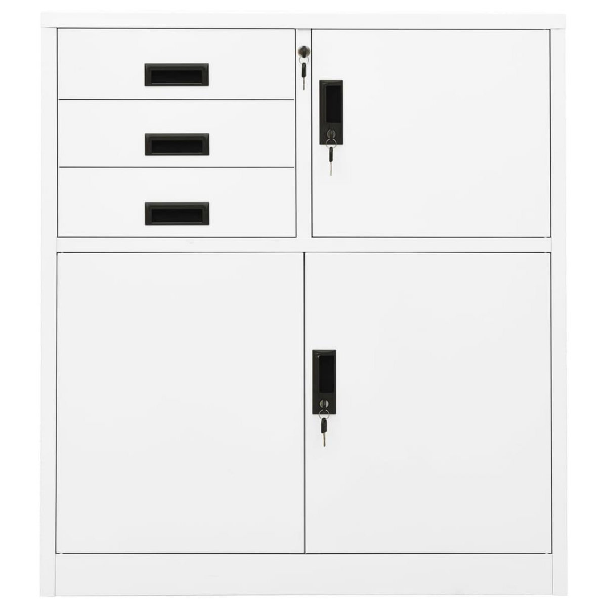 VIDAXL Armoire de bureau Blanc 90x40x102 cm Acier