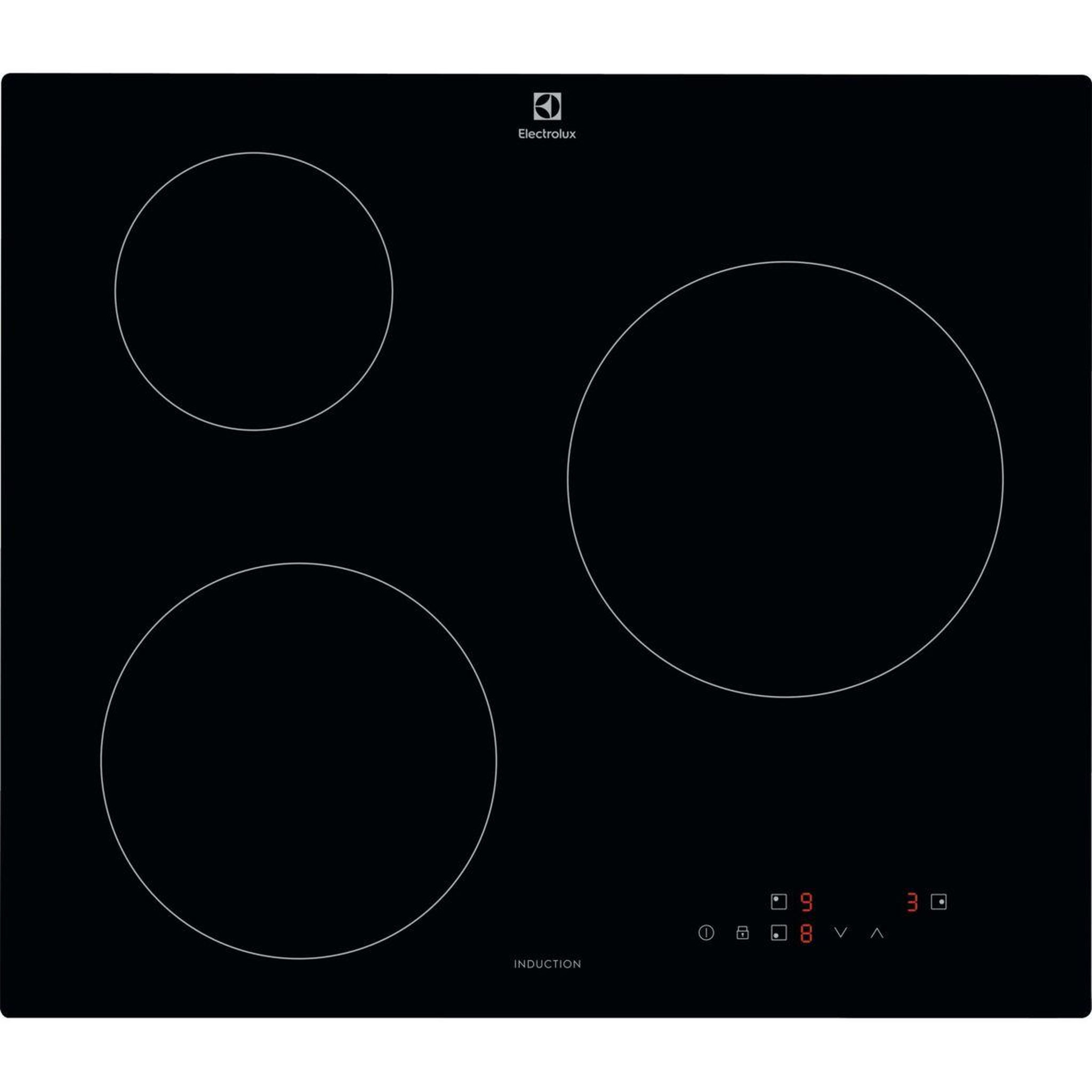 ELECTROLUX Plaque induction EIB60320CK - 3 foyers Noir 60cm