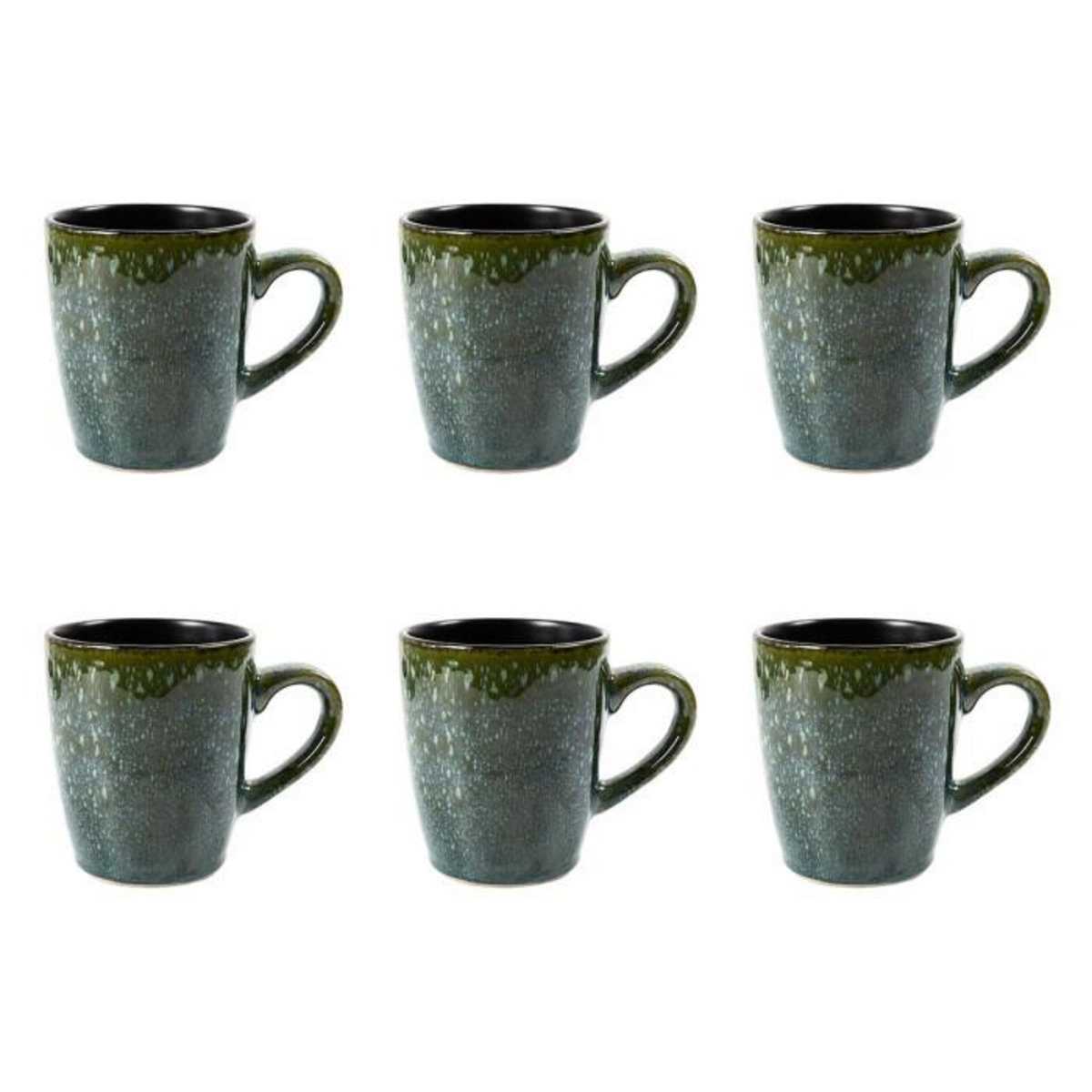 Paris Prix Lot de 6 Mugs  Elia  30cl Vert