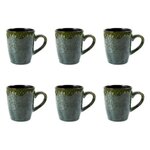 Paris Prix Lot de 6 Mugs  Elia  30cl Vert