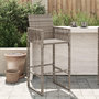 Voir la diapositive 1 : VIDAXL Tabourets de bar de jardin lot de 2 gris resine tressee