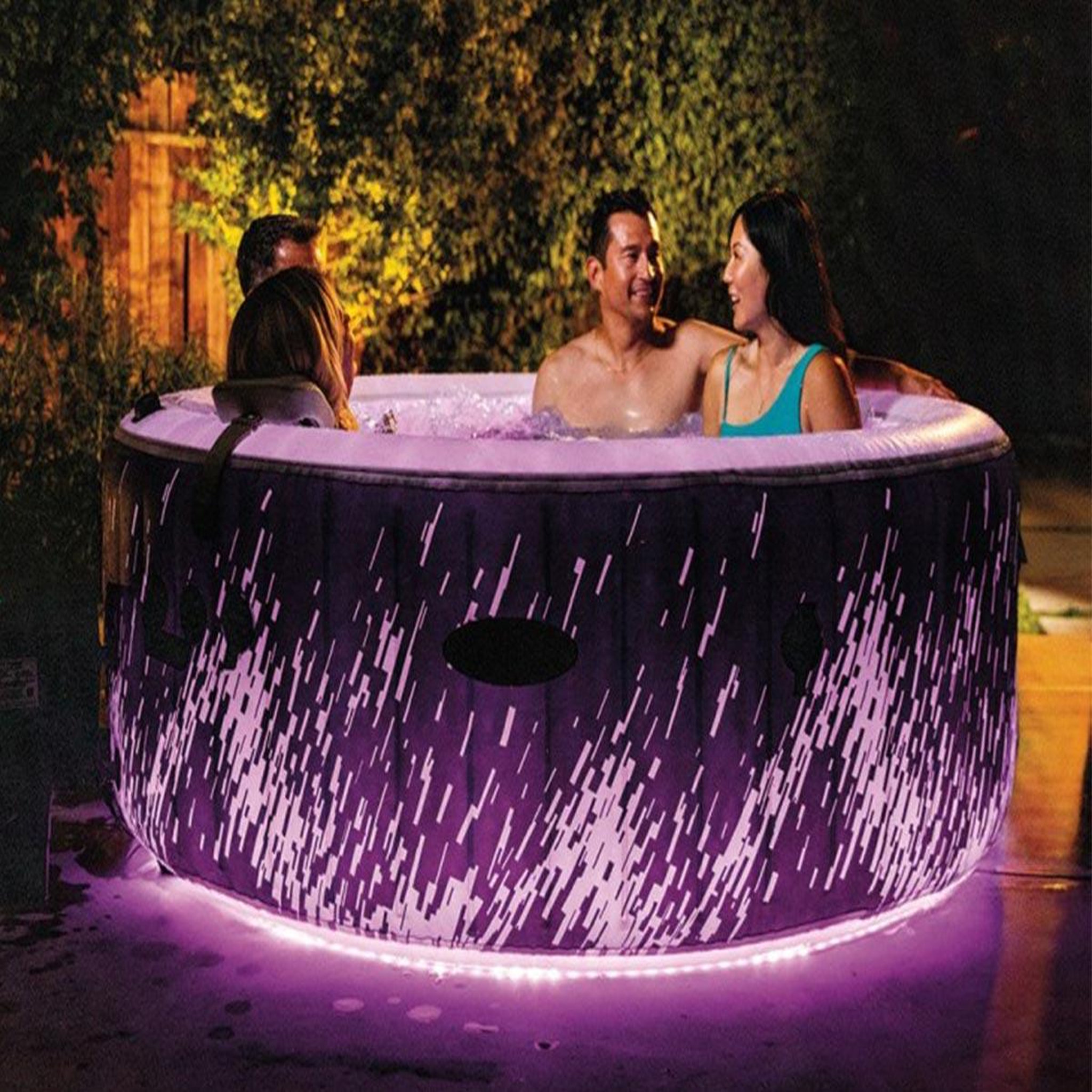 Voir la diapositive 5 : INTEX Spa gonflable PureSpa Galaxie rond Bulles avec LED 4 places - Intex