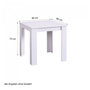 Voir la diapositive 2 : HomeStyle4U Table à Manger Moderne 80x80 cm Blanc pour 4 Personnes