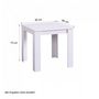 Voir la diapositive 2 : HomeStyle4U Table à Manger Moderne 80x80 cm Blanc pour 4 Personnes