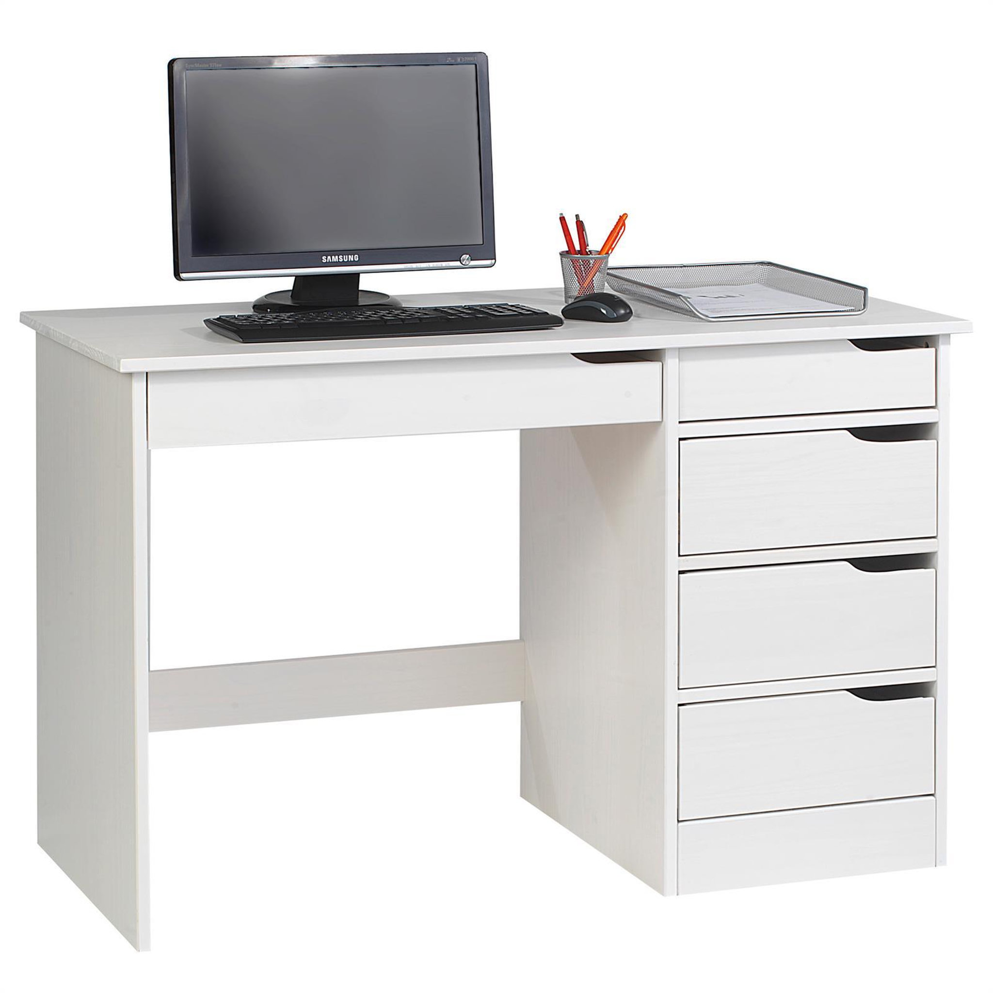 Voir la diapositive 1 : IDIMEX Bureau en pin massif HUGO