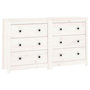 Voir la diapositive 2 : VIDAXL Buffet Blanc 140x35x80 cm Bois massif de pin