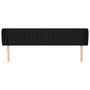 Voir la diapositive 3 : VIDAXL Tete de lit avec oreilles Noir 203x23x78/88 cm Tissu