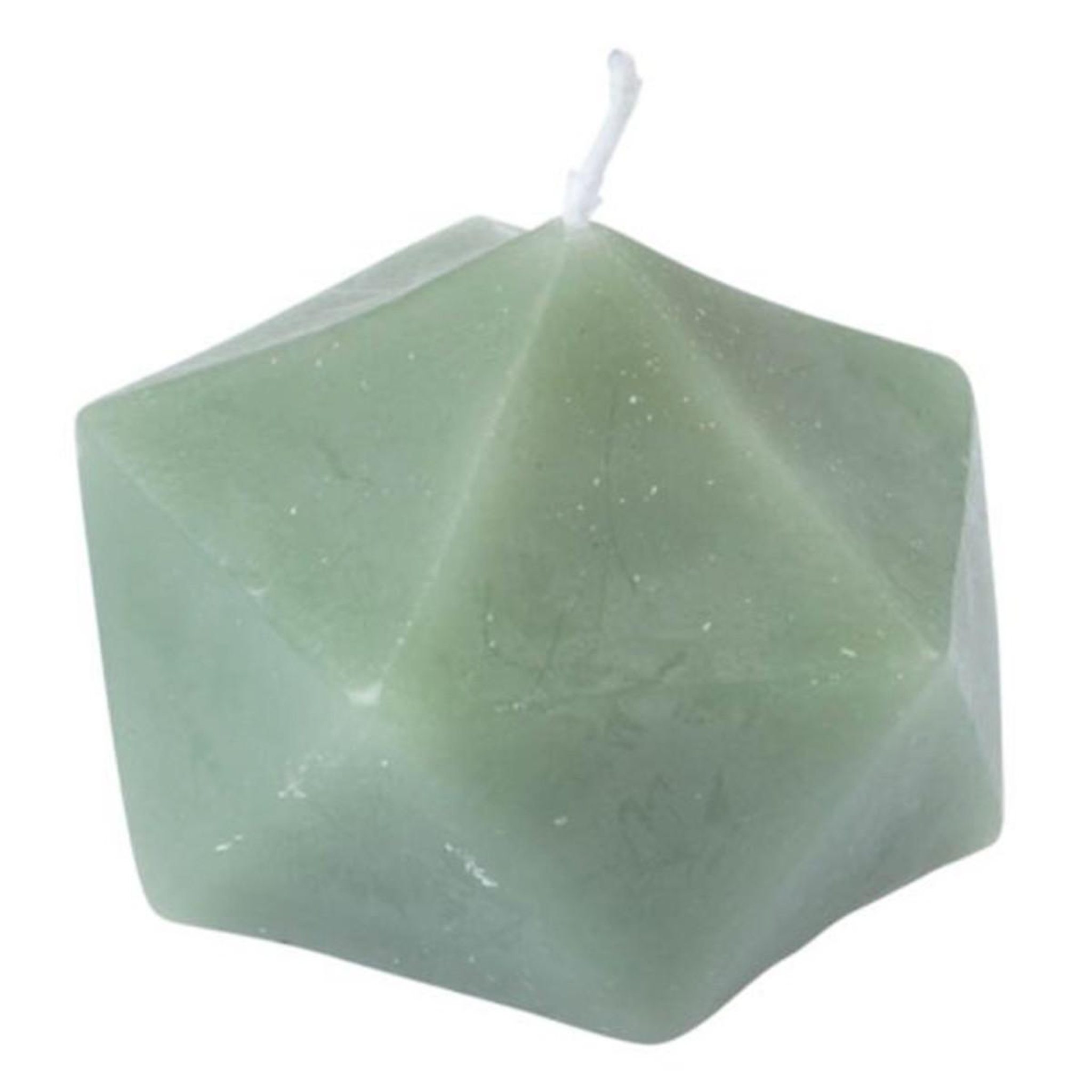 HOMEA Bougie déco origami  arty  7cm vert céladon