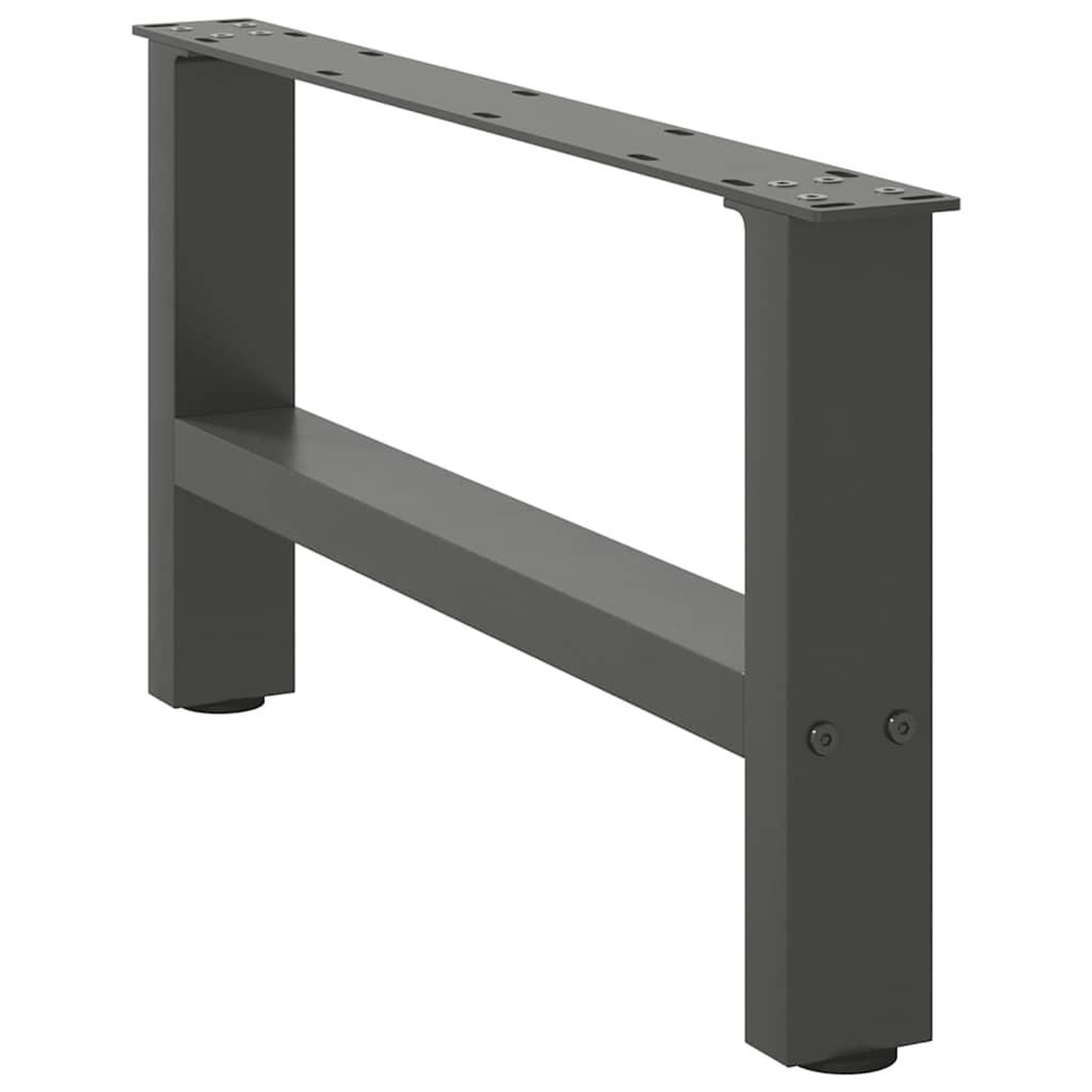 Voir la diapositive 3 : VIDAXL Pieds de table basse anthracite 2 pcs 70x(30-31) cm acier