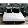 Voir la diapositive 2 : Ensemble literie matelas ressorts ensachés 20cm 160x200 cm + sommier tapissier noir 2x80cm ASTRE