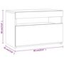 Voir la diapositive 6 : VIDAXL Meuble TV avec lumieres LED Chene fume 60x35x40 cm
