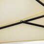 OUTSUNNY Demi parasol - parasol de balcon - ouverture fermeture manivelle - acier polyester haute densité crème
