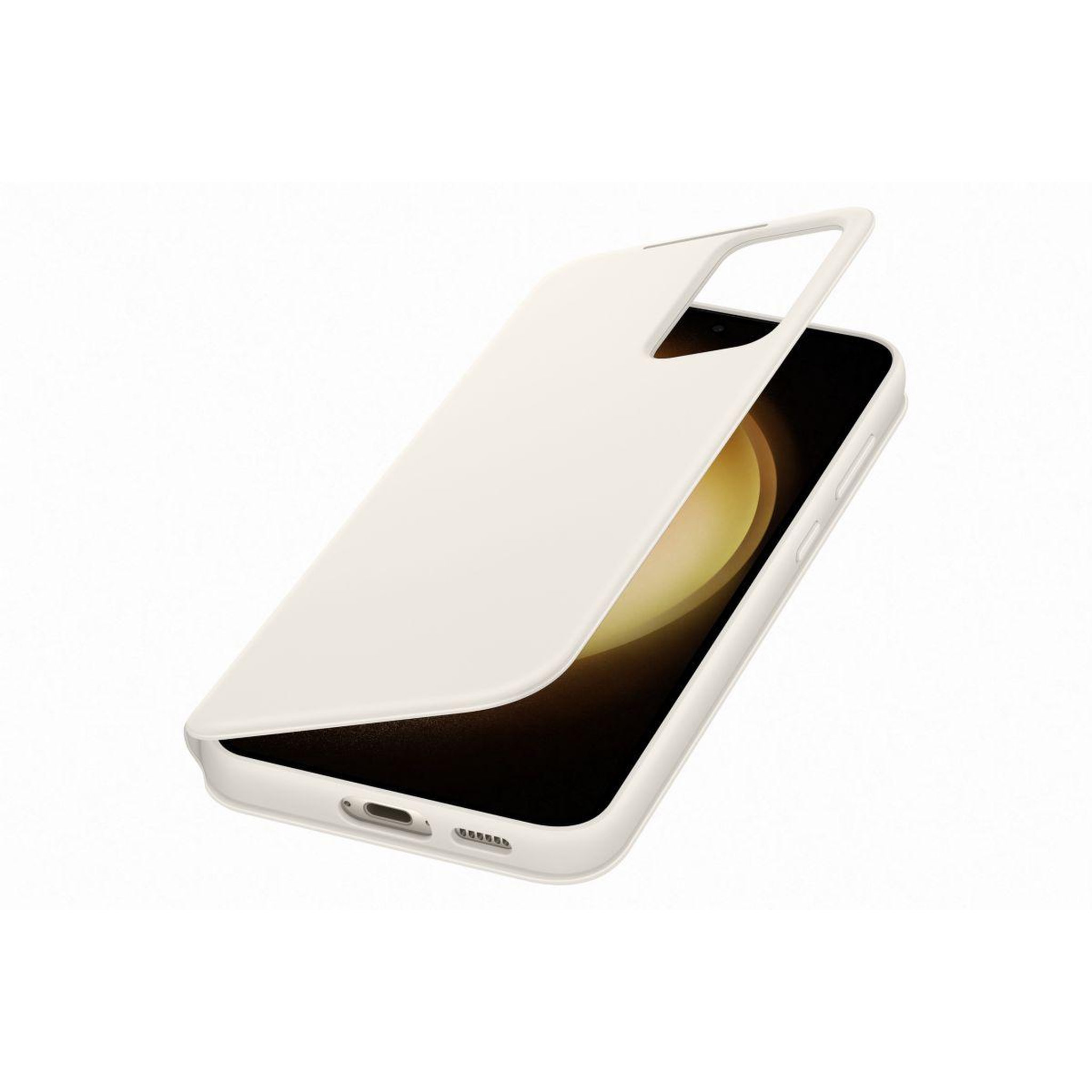 Voir la diapositive 2 : Samsung Etui s23+ smart view porte-carte creme