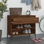 Voir la diapositive 3 : VIDAXL Armoire a chaussures Chene marron 70x36x60 cm Bois d'ingenierie