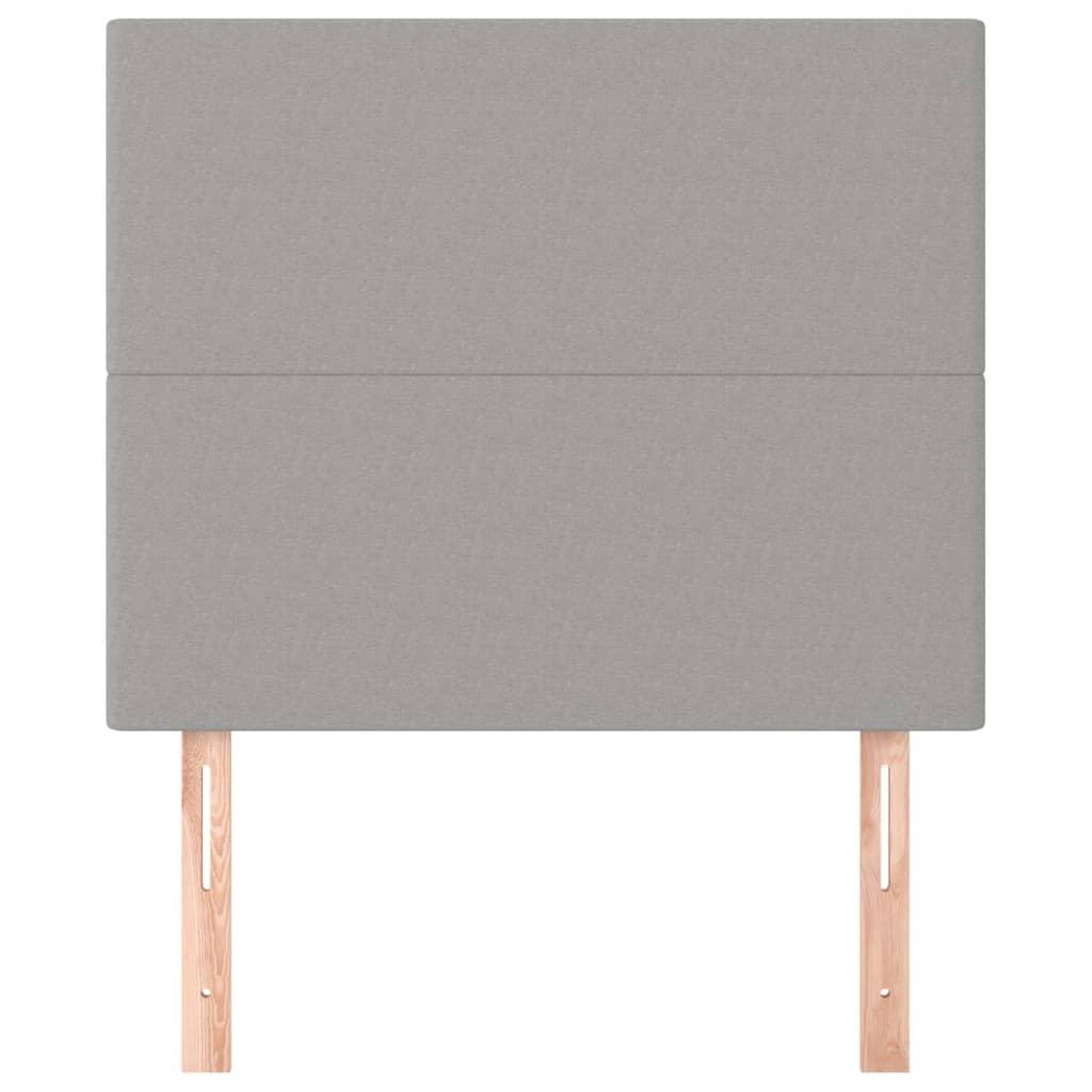 Voir la diapositive 3 : VIDAXL Tetes de lit 2 pcs Gris clair 100x5x78/88 cm Tissu