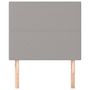 Voir la diapositive 3 : VIDAXL Tetes de lit 2 pcs Gris clair 100x5x78/88 cm Tissu