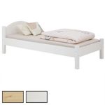 IDIMEX Lit simple en pin MARIE en bois. Coloris disponibles : Marron, Blanc