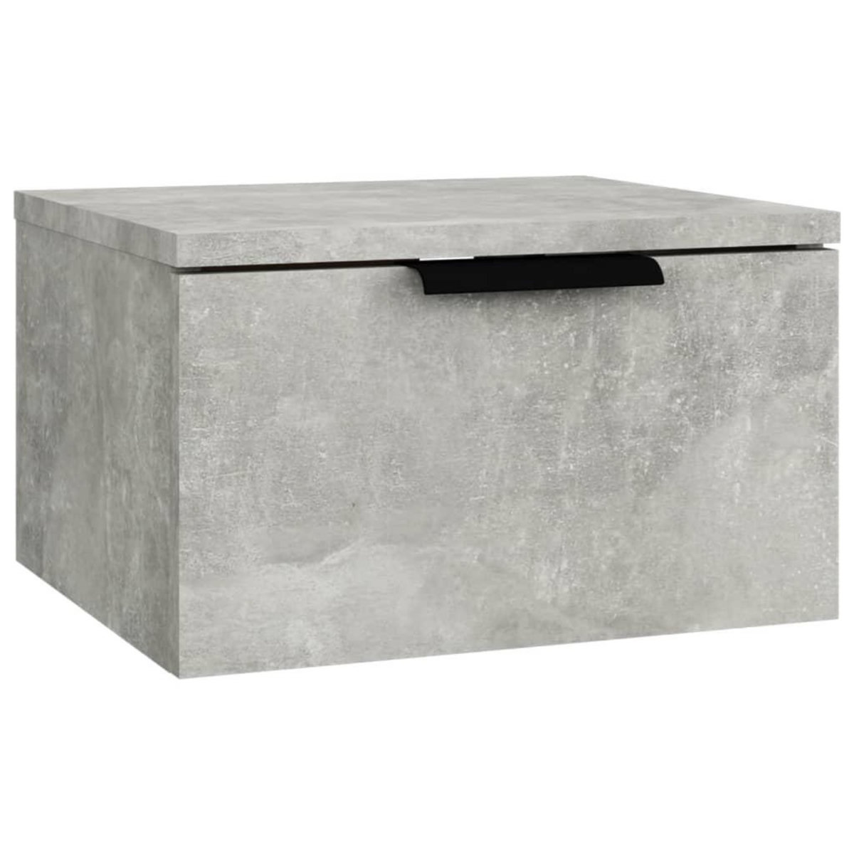 VIDAXL Table de chevet murale Gris beton 34x30x20 cm