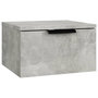 Voir la diapositive 2 : VIDAXL Table de chevet murale Gris beton 34x30x20 cm