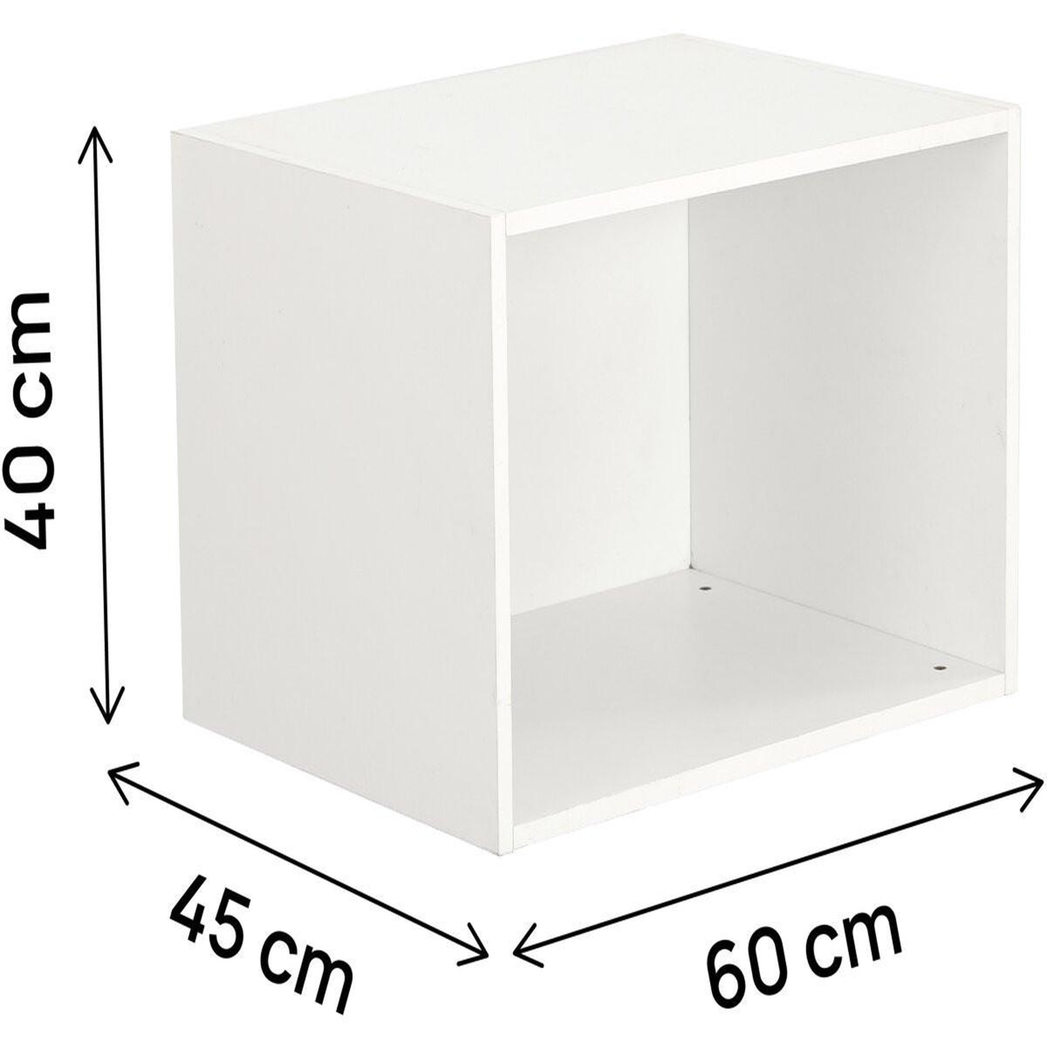 Voir la diapositive 3 : Habitat et Jardin Module surélévation de dressing en bois  opéra  - 60 x 45 x 40 cm - blanc