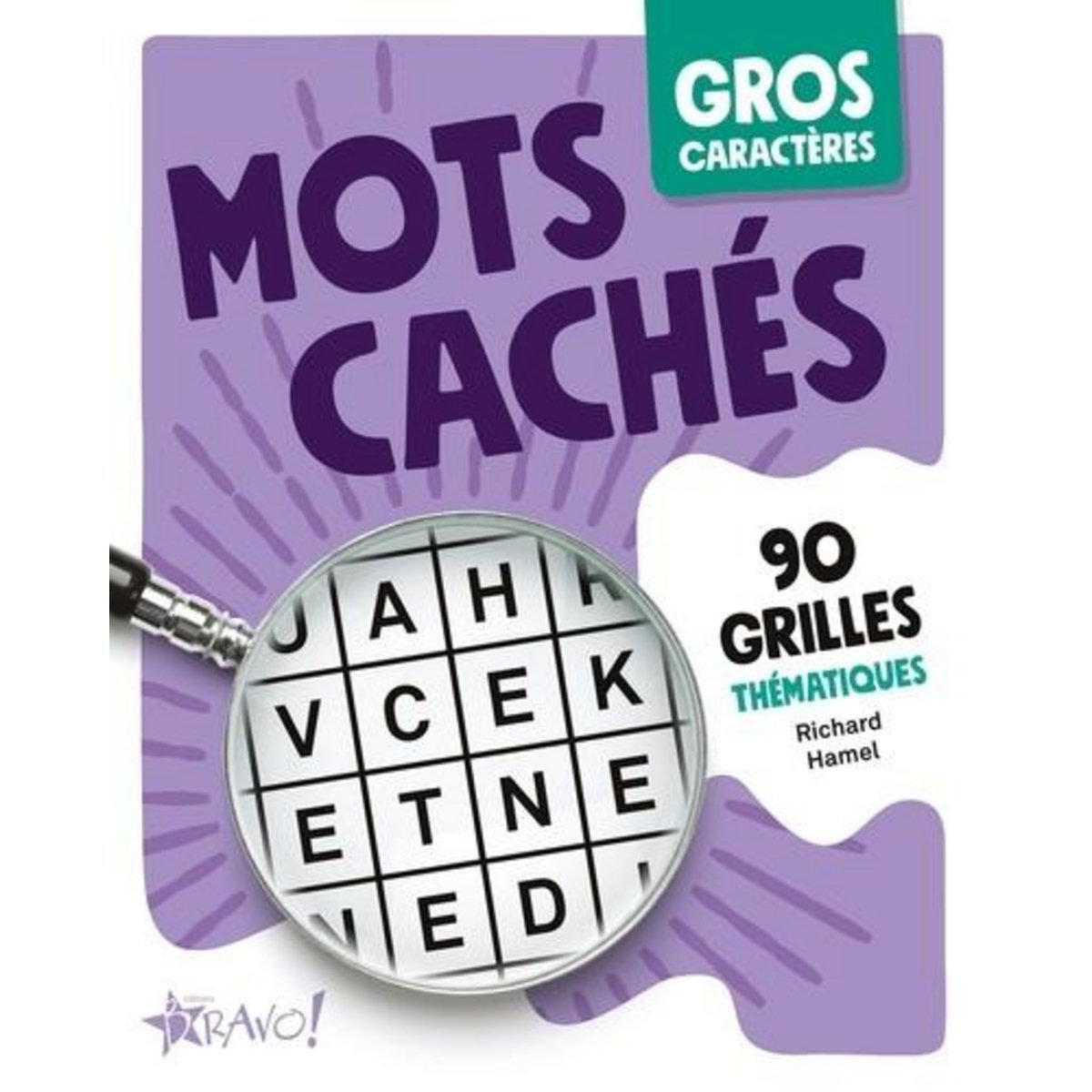 MOTS CACHES. 90 GRILLES THEMATIQUES THEMATIQUES [EDITION EN GROS CARACTERES], Hamel Richard