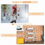 Voir la diapositive 5 : HOMCOM Marchepied escabeau double pliant antidérapant 3 marches hauteur max. 60 cm charge max. 150 Kg acier alu.