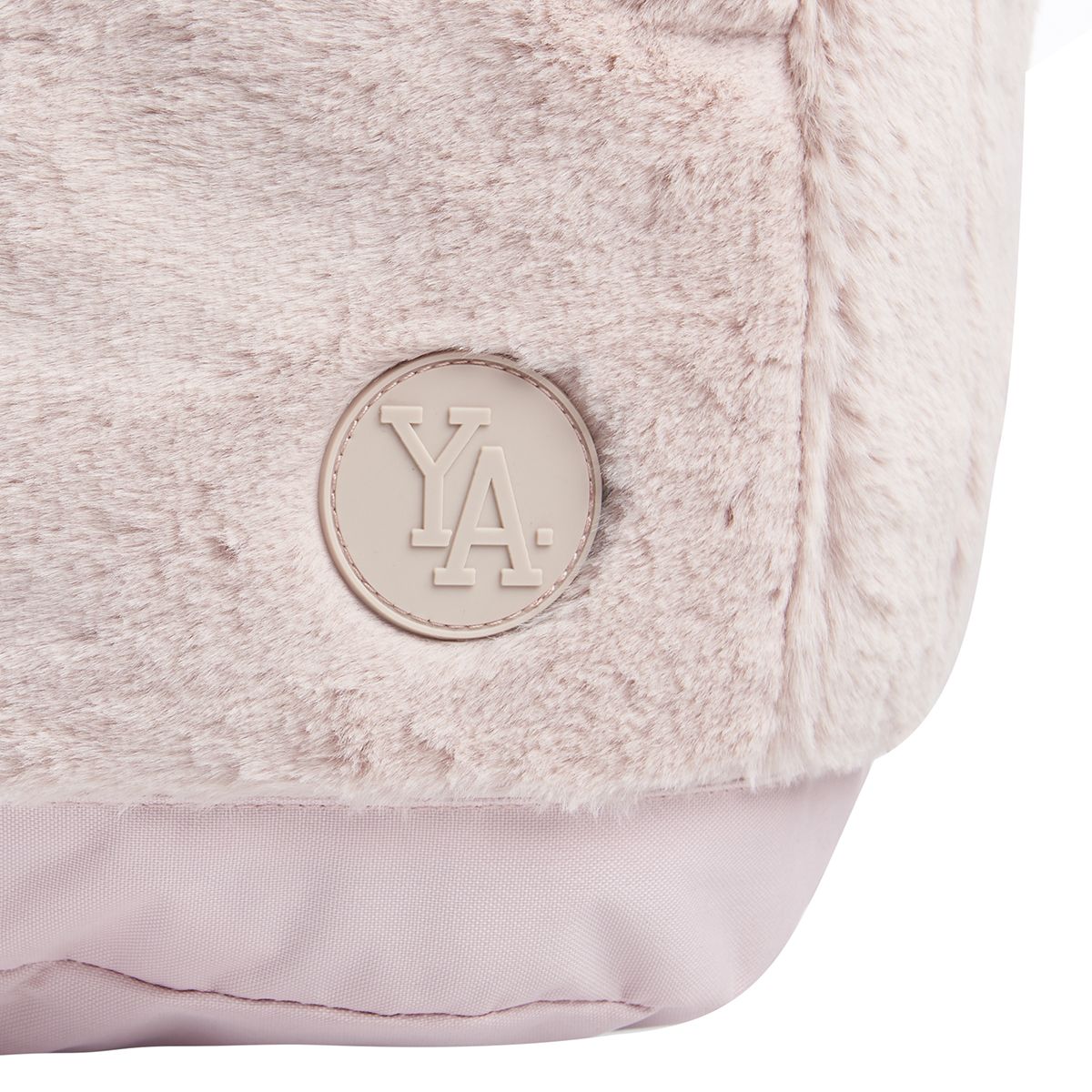 YOUNG'S ATTITUDE Sac à dos rose effet fourrure avec compartiment pour ordinateur