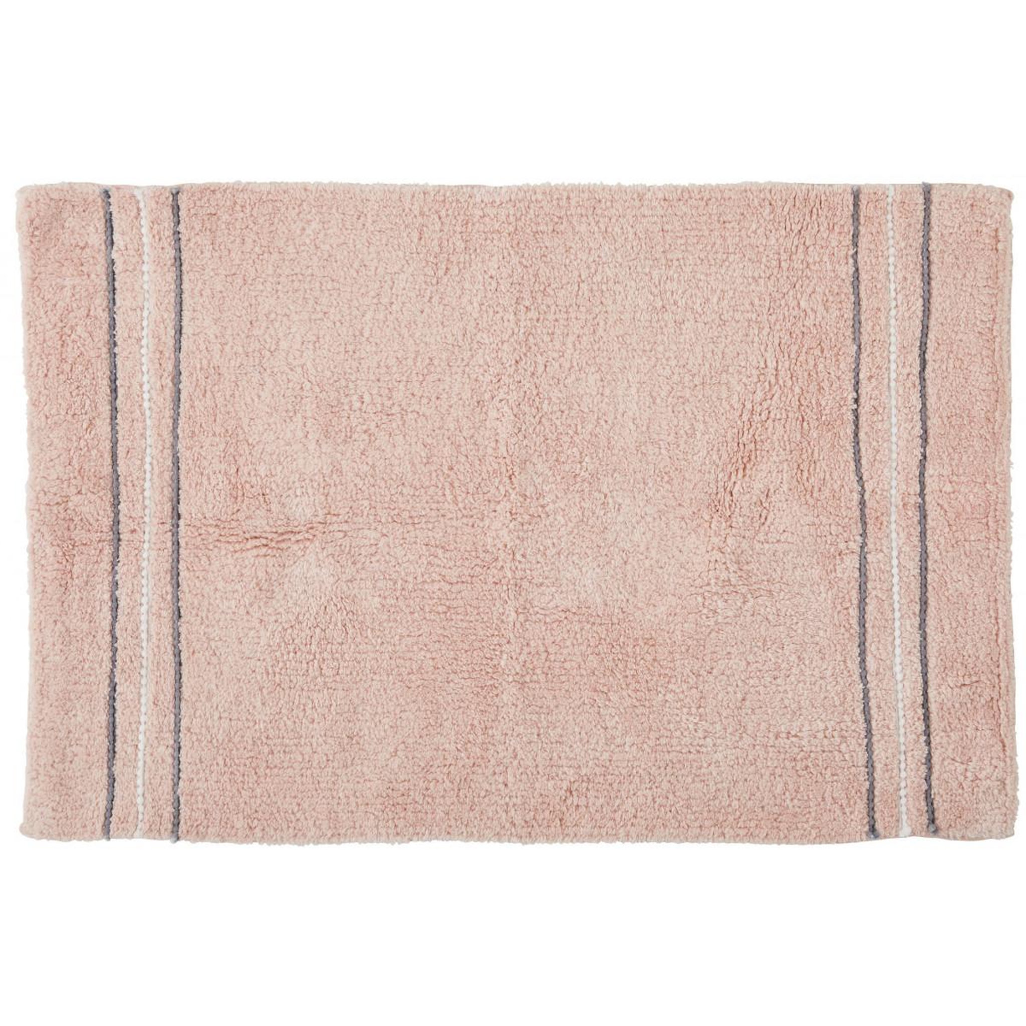 GUY LEVASSEUR Tapis de bain antidérapant 50x80 en coton 50x80cm. Coloris disponibles : Rose