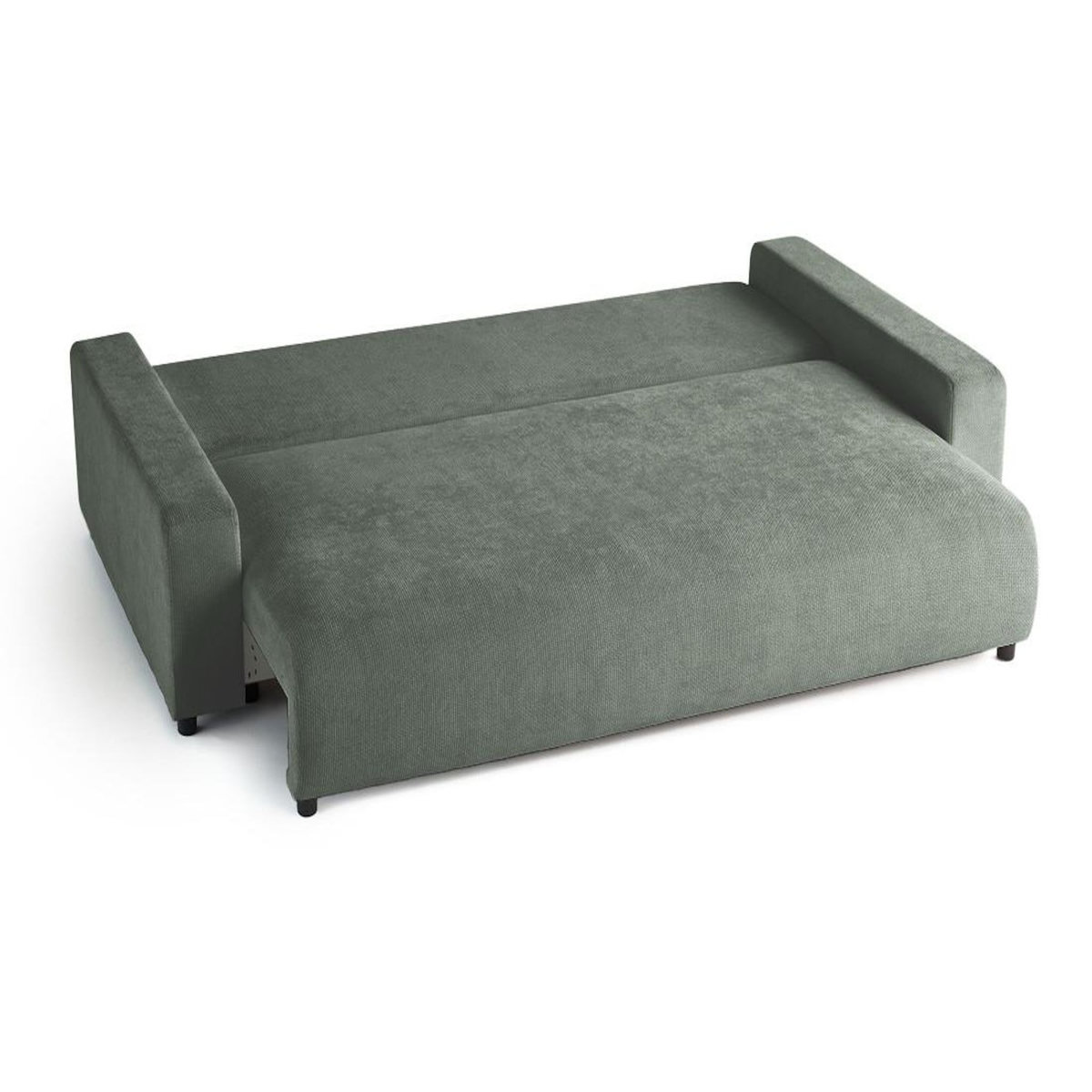 LISA DESIGN Pivoine - canapé droit 3 places - convertible avec coffre - en velours texturé