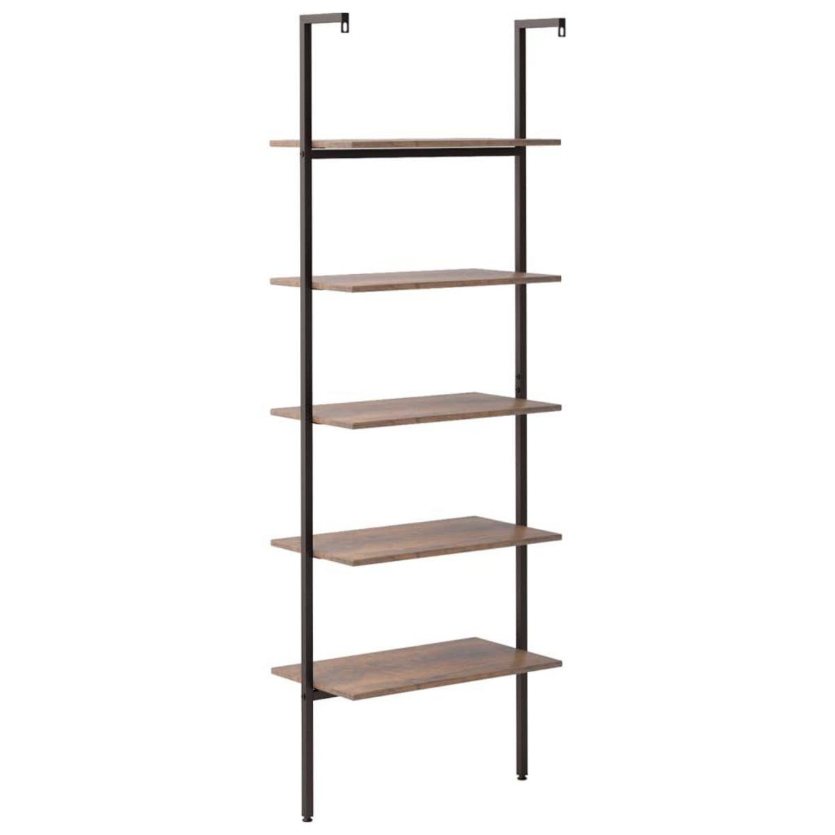 VIDAXL Etagere inclinee a 5 niveaux Marron fonce et noir 64x35x185 cm