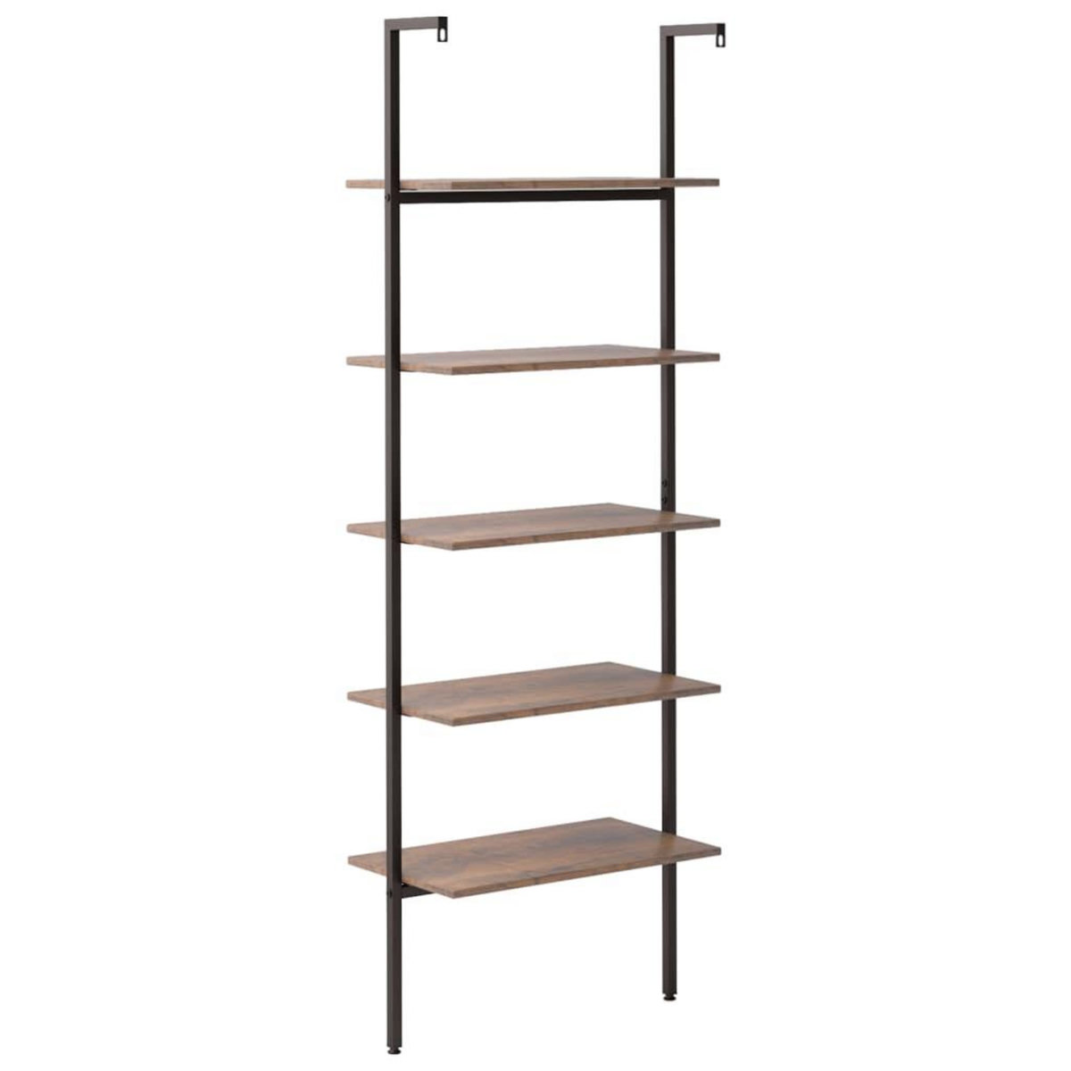 VIDAXL Etagere inclinee a 5 niveaux Marron fonce et noir 64x35x185 cm