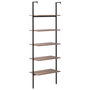 Voir la diapositive 5 : VIDAXL Etagere inclinee a 5 niveaux Marron fonce et noir 64x35x185 cm