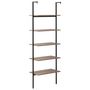 Voir la diapositive 5 : VIDAXL Etagere inclinee a 5 niveaux Marron fonce et noir 64x35x185 cm