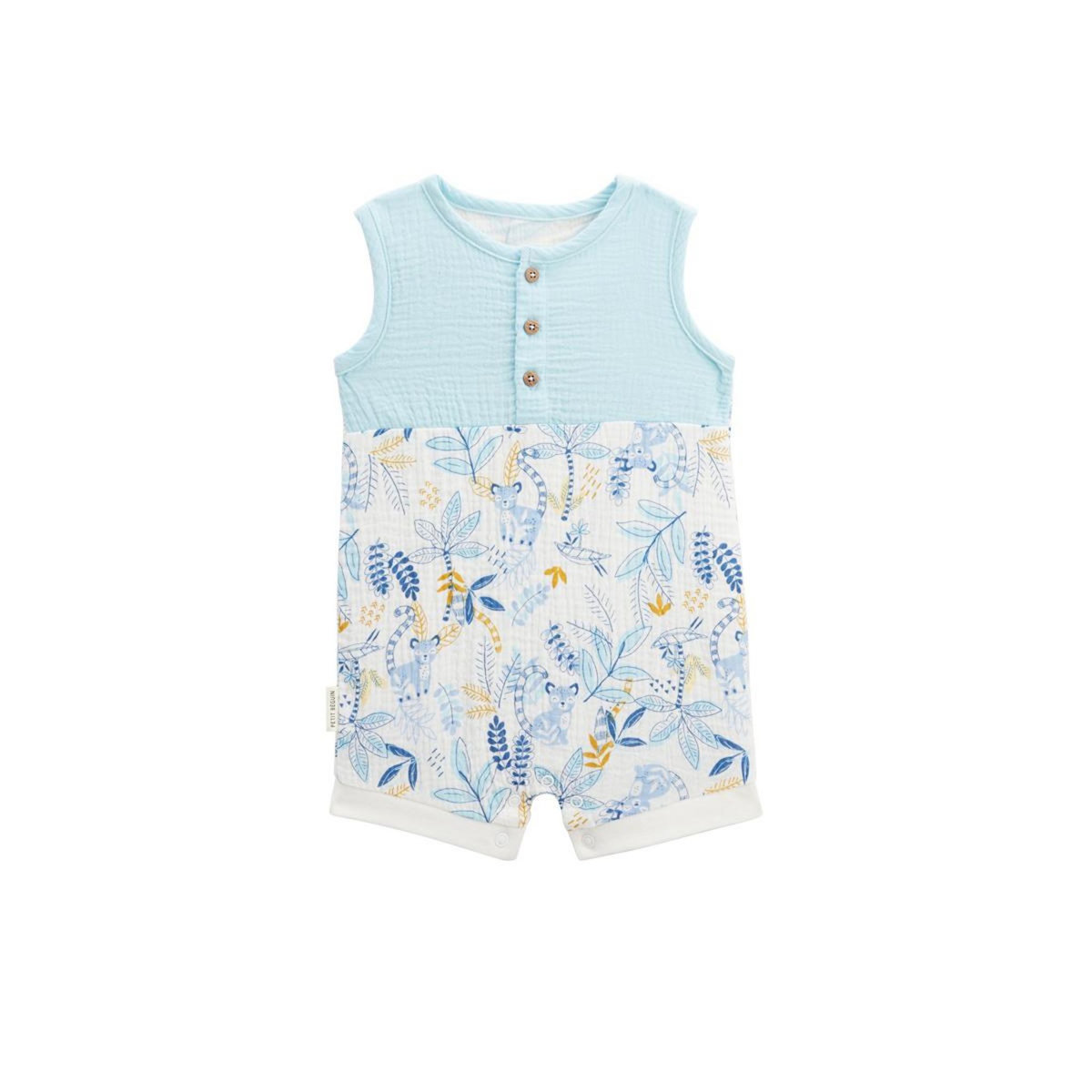 Petit Béguin Barboteuse bébé en gaze de coton Gamboa