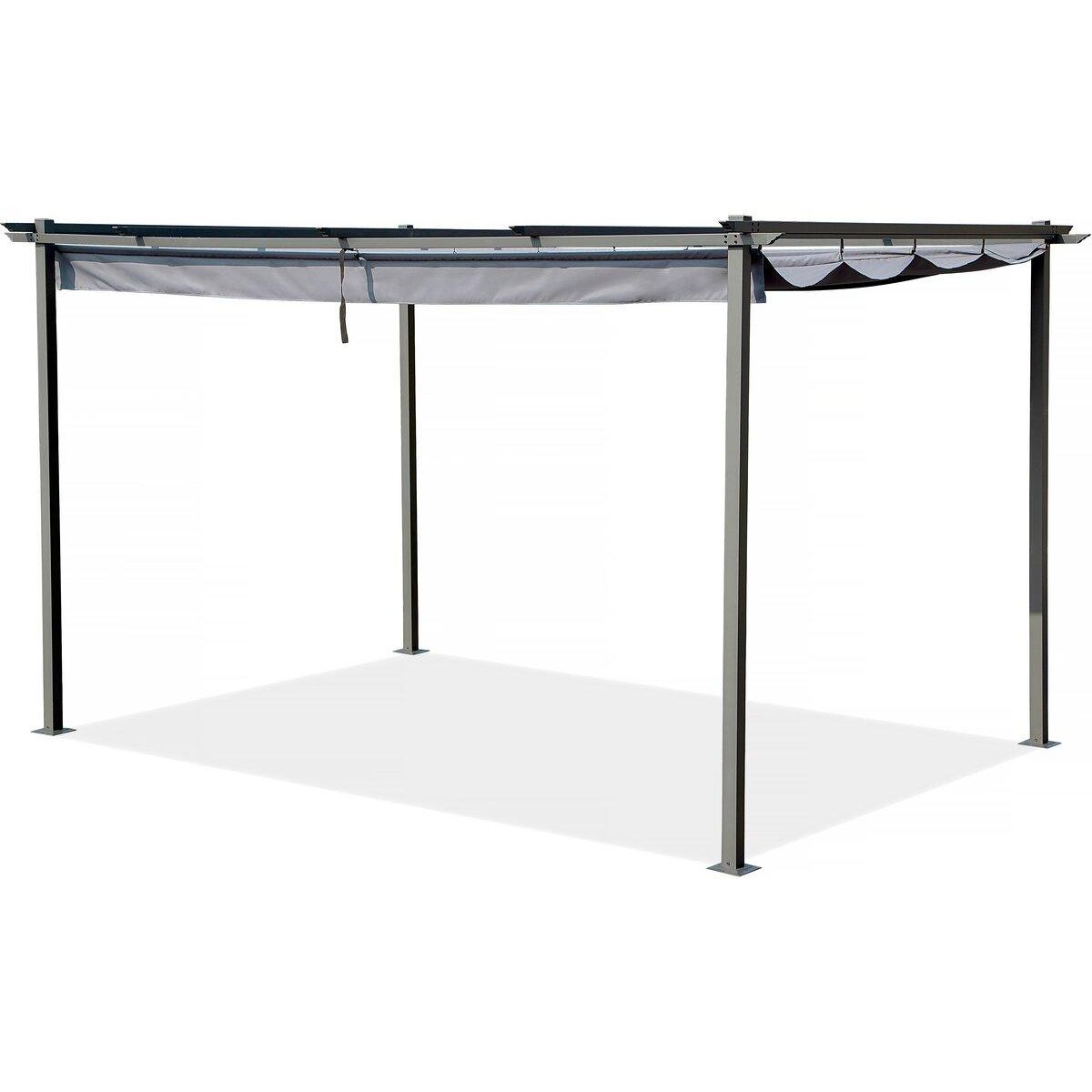 Habitat et Jardin Pergola avec toit rétractable - 3 x 4 m - Anthracite