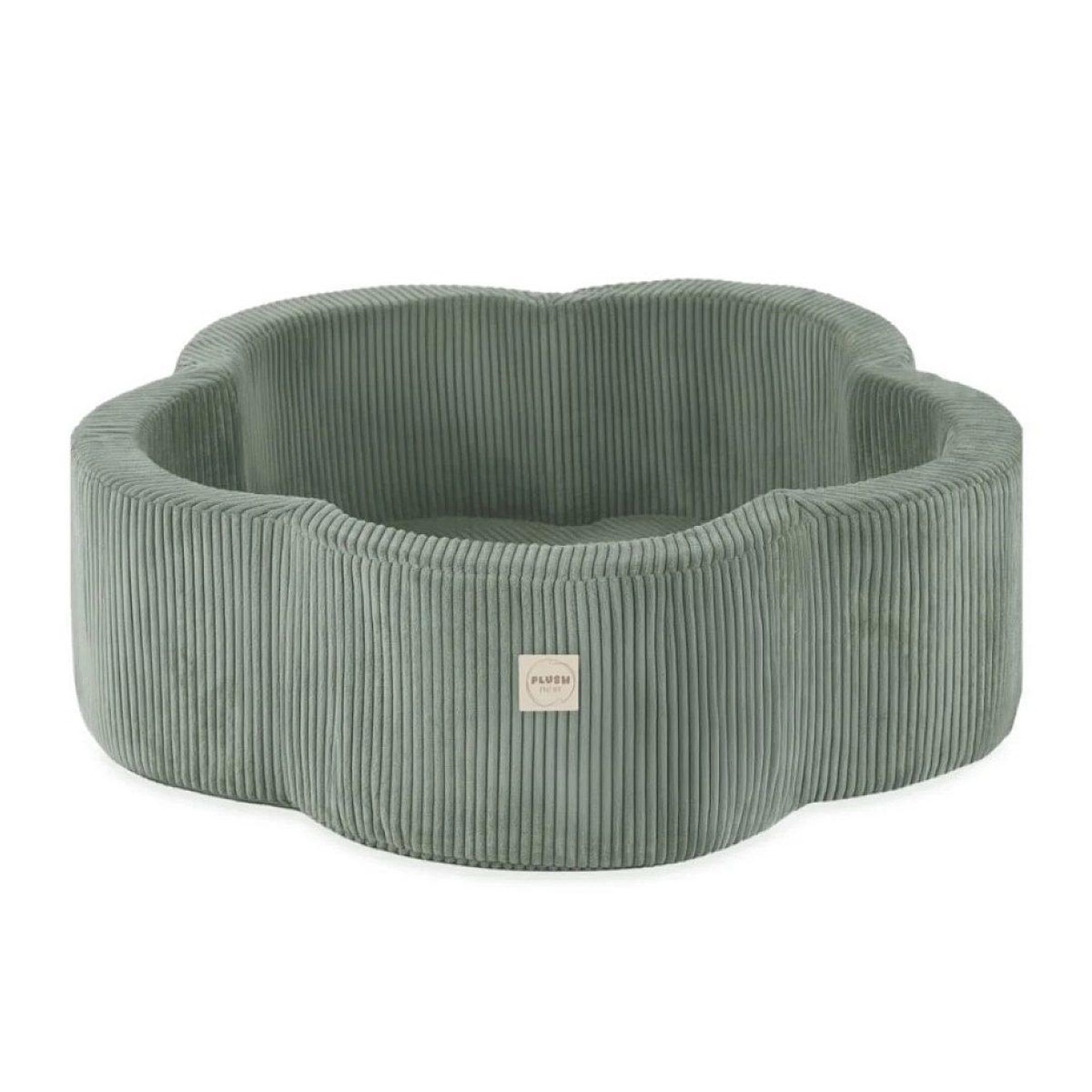 PLUSH NEST Piscine sèche 95x30 velours côtelé vert