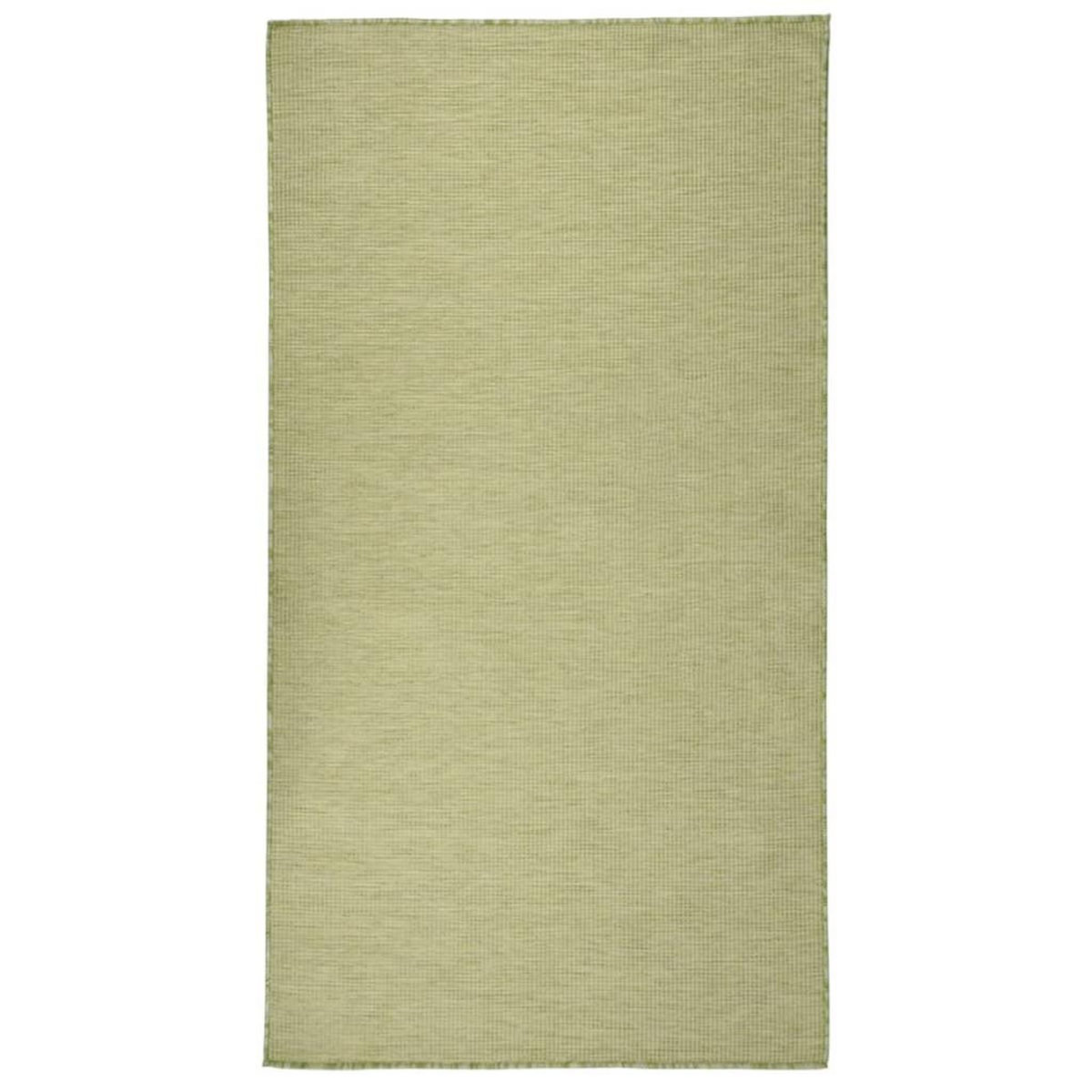 VIDAXL Tapis a tissage plat d'exterieur 80x150 cm Vert
